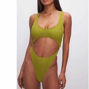 Good American Always Fits Monokini Swimsuit Chartrusse Size XS